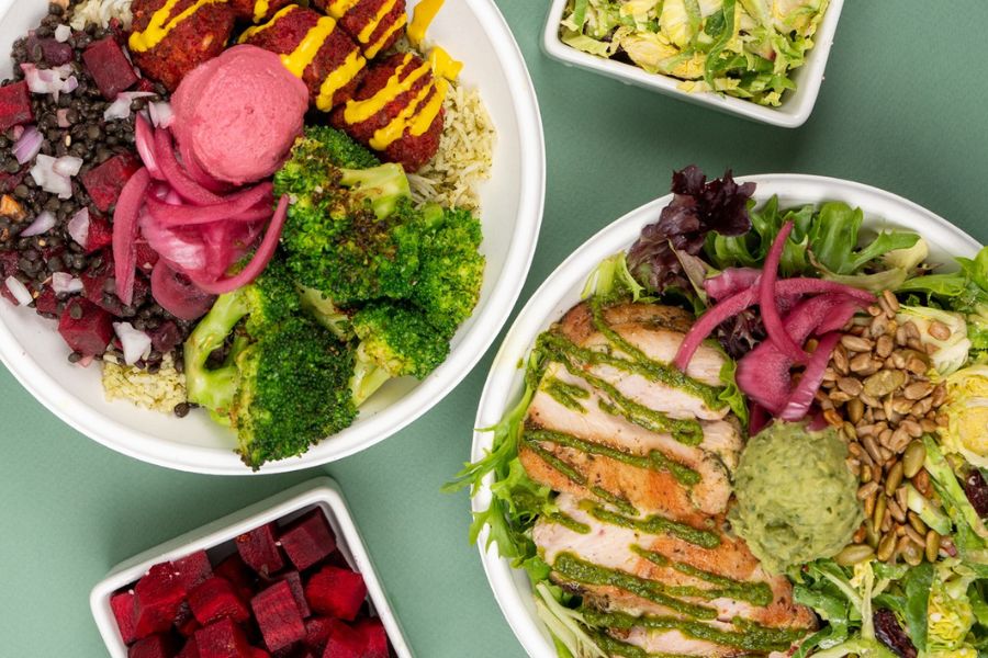 close-up of two bowls from The Little Beet